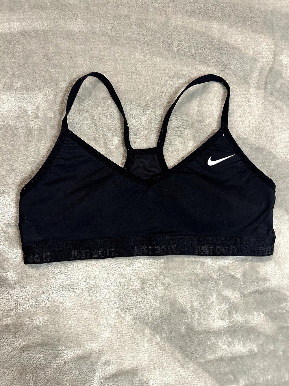 Black Nike Dri-Fit Light Support Sports Bra Small Adjustable Straps